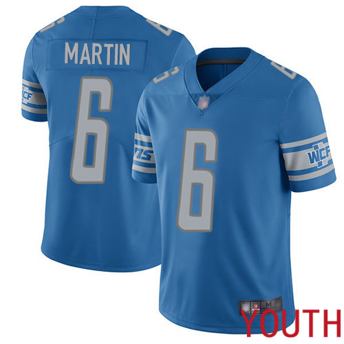 Detroit Lions Limited Blue Youth Sam Martin Home Jersey NFL Football #6 Vapor Untouchable->youth nfl jersey->Youth Jersey